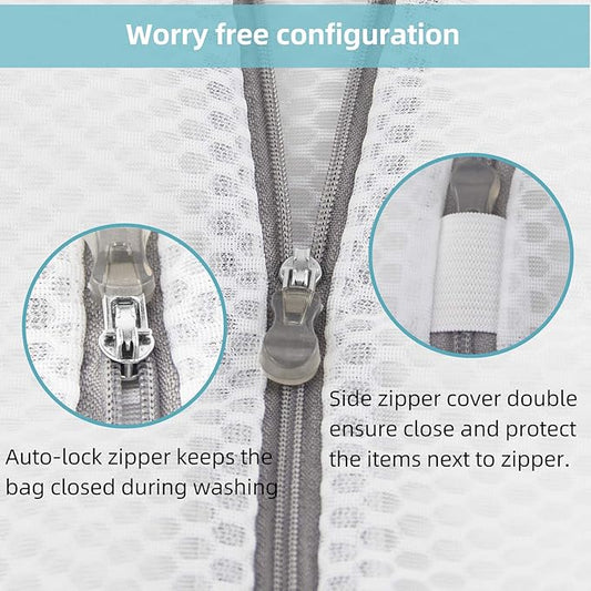 GOGOODA Mesh Laundry Bag for Delicates Set of 2 Lingerie Bags for Washing Machine Great for Laundry, Hosiery, Blouse, Underwear, Pantyhose, Socks(Set of 2)