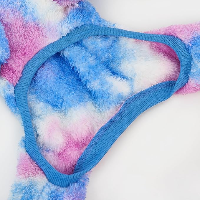 XPUDAC Dog Sweater, Dog Winter Clothes for Small Medium Dogs Girl Boy Fleece Doggy Pajamas for Winter Christmas, Tie-Dye01, X-Large