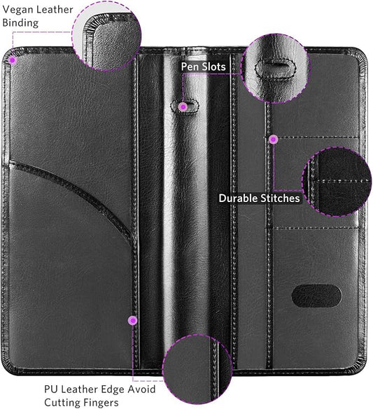 CoBak Car Registration and Insurance Holder - Vehicle Glove Box Car Organizer,Auto Truck Comparment Accessories Case with Magnetic Closure for Driver License,Cards