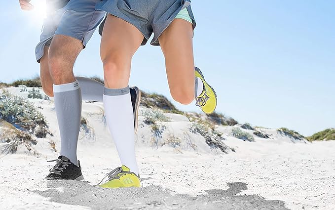 CS CELERSPORT 3 Pairs Compression Socks for Men and Women 20-30mmHg Running Athletic Support Socks