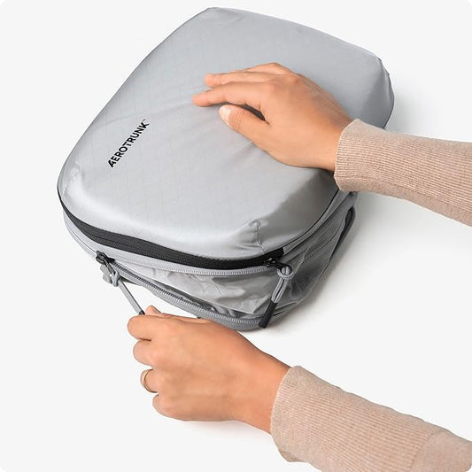 Aerotrunk Ultralight Compression Packing Cubes - Lightweight Travel Organizers for Suitcases and Luggage (6-Pack, Light Grey)