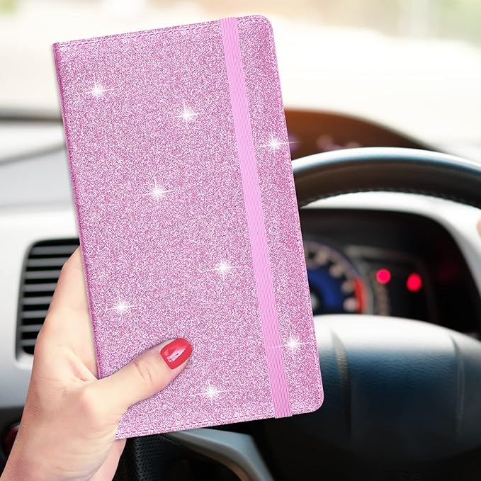Wisdompro Car Document Holder Organiser, PU Leather Vehicle Insurance and Registration Holders Wallet Case for ID Card, Driving Licence, Key Contact Information Cards