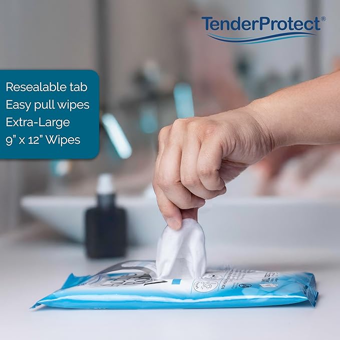 Active Body Wipes, XL Rinse-Free Shower Wipe for Adults, 9" x 12" Extra Large, Aloe, No Rinse Bath Wash Cloth - Gym, Sports, Travel, Camping, Elderly Care, Portable (Case of 576)