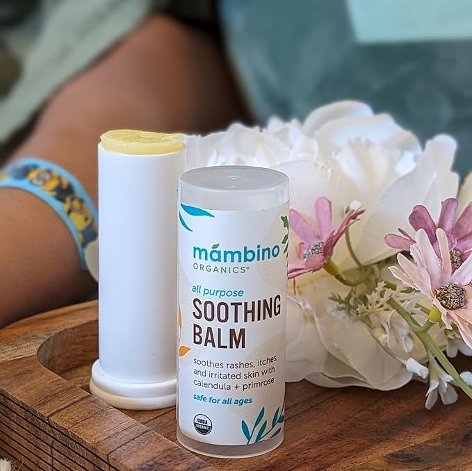 Mambino Organics Outdoor Set, DEET-Free Anti-Bug Spray, Soothing Balm, Vegan Lip Balm, Organic Ingredients, No Animal Testing, 4 fl oz