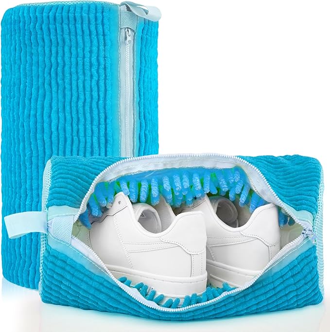 Shoe Washing Machine Bag: 2 Pack Reusable Shoes Cleaning Bags, Heavy Duty Shoe Laundry Bag for Washer & Dryer, 360° Deep Clean for Sneakers Tennis Shoes, Gifts for Women Men