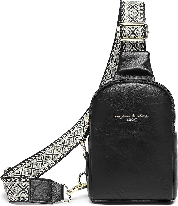 INICAT Travel Small Crossbody Sling Bags Women Cross Body Purses Passport Holder Vegan Leather Fanny Packs Birthday Gifts