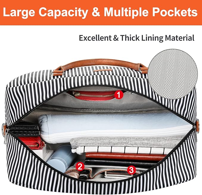 IBFUN Weekender Bags for Women, 21" Weekender Travel Bag, Travel Duffle Bag with Shoe Compartment Carry on Overnight Duffel Bag for Weekend Travel Business Trip, 3PCS