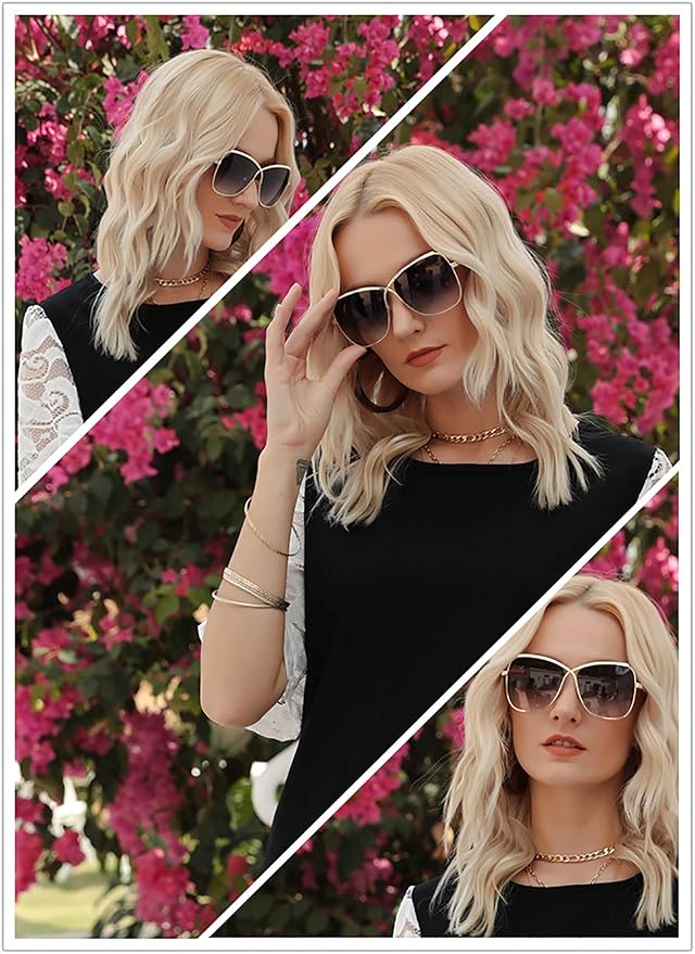 FEISEDY Womens Cute Sunglasses Oversized Butterfly X Shape Design Cateye Lady Sunglasses B2738