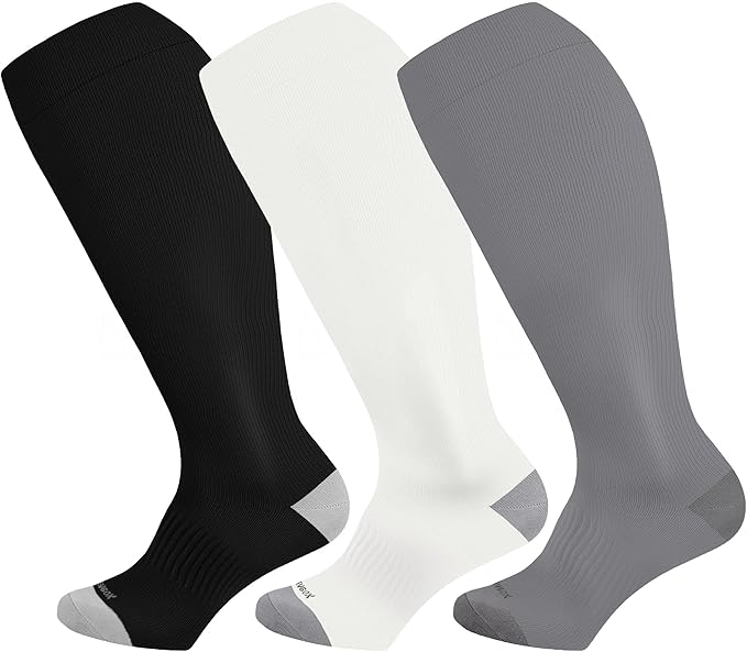 Wide Calf Compression Socks for Women & Men Extra Large Size Support Socks for Nurses Running Pregnant Travel, 15-20 mmHg