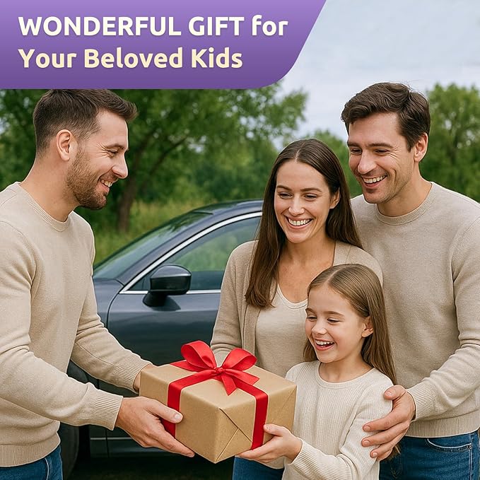 Car Pillow for Kids, Travel Pillow with Adjustable Strap, U-Shaped Pillow for Adults and Children to Support Head and Body Road Trip Essentials (Dark Grey)