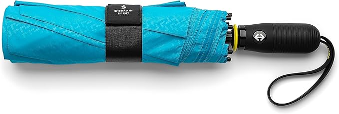 ShedRain Vortex V2 Automatic Compact Folding Windproof Travel Umbrella – Rain & Windproof Vented Double Canopy – Protect from Rain, Sun & Wind - Wind Tunnel Tested to 75 mph