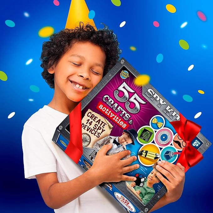 Kids Spy Kit, Explore 15 Secret Missions & Create 14 Detective Gadgets - Birthday for 7, 8,9,10 Year-Old Boy