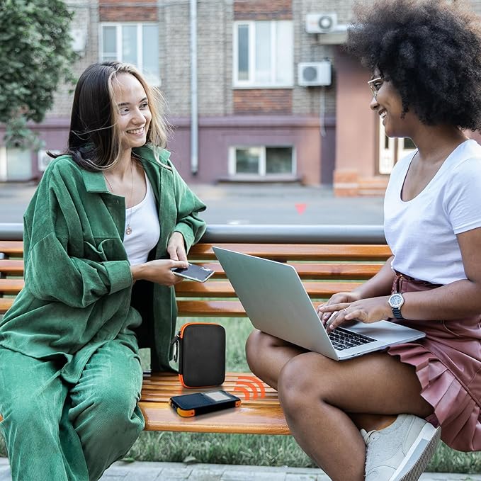 Hard Case Compatible with SIMO Solis 5G/ for Pro 5G WiFi Mobile Hotspot, Travel Router for Hotel WiFi Storage Holder Bag with Mesh Pocket for Charger USB Cable & Accessories (Box Only) - Black