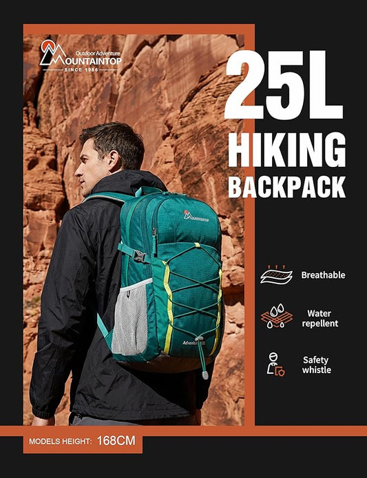 MOUNTAINTOP 18L/25L/40L Hiking Backpack,Lightweight Travel Backpack with Rain Cover for Outdoor Backpacking, Camping