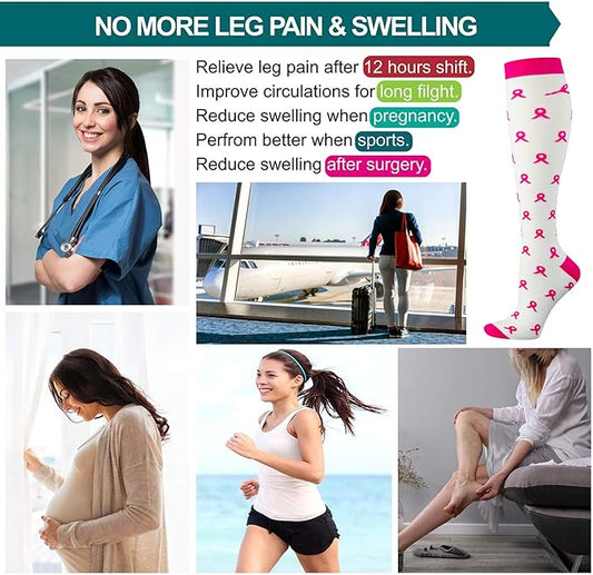 LEVSOX Compression Socks Women and Men, 20-30mmHg, Best for Nurses, Travel, Pregnancy