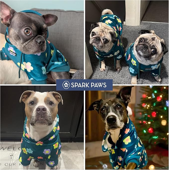 Spark Paws Dog Hoodie – Premium Dog Sweater for Small, Medium, and Large Dogs | Warm Outfits for French Bulldogs, Pitbull, Puppy, Winter Jacket Alternative - Daisy - S