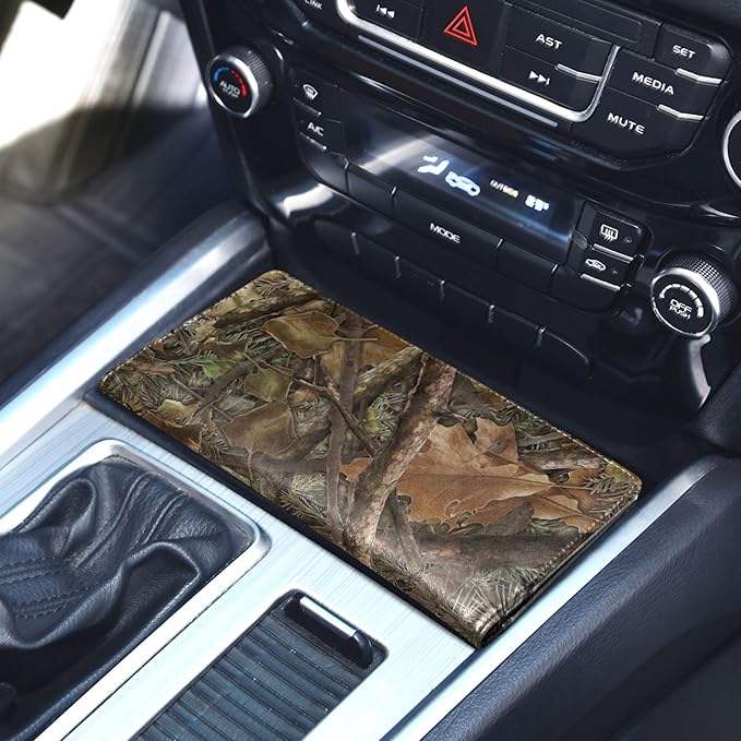 linqin Car Registration and Insurance Card Holder, Camouflage Glove Box Organizer Card Document Wallet