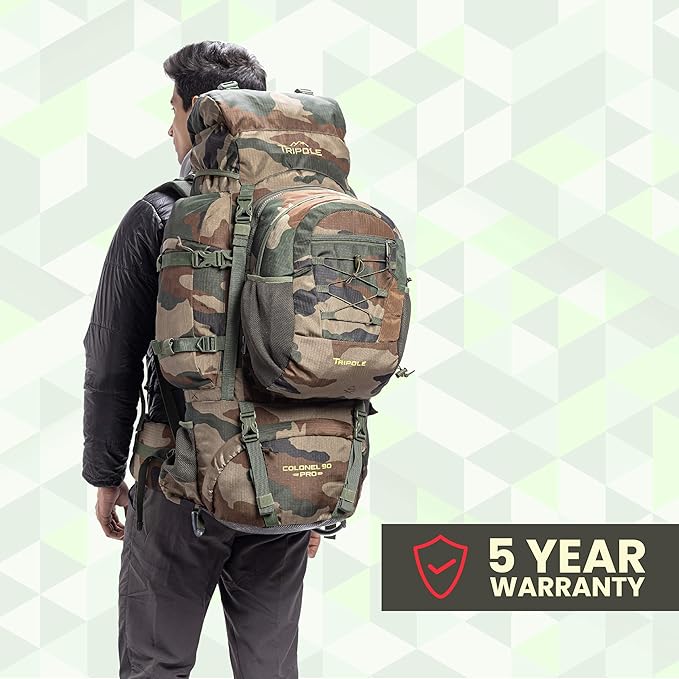 Tripole Colonel Pro Metal Frame Rucksack Front Opening Detachable Bag Rain Cover 3 Year