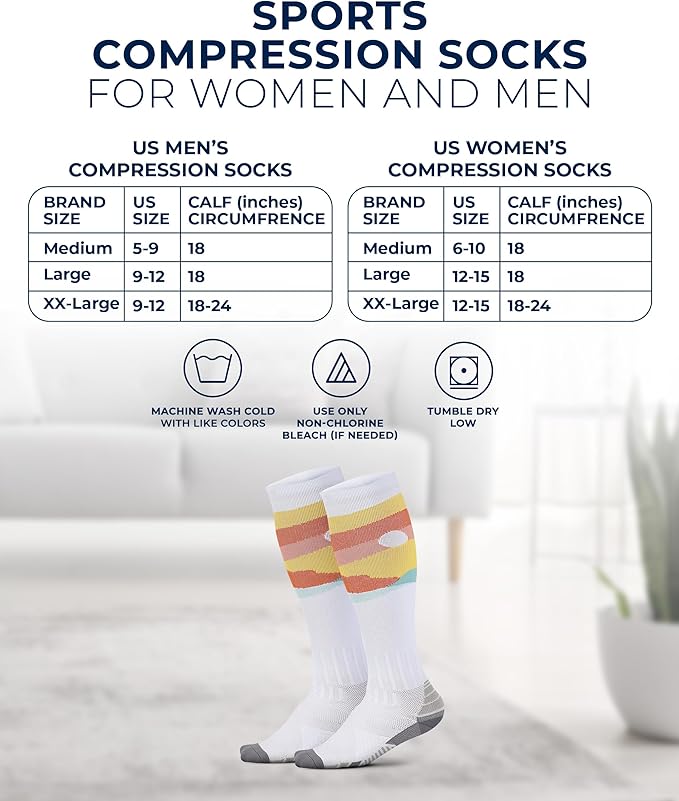 Pembrook 3 Pairs Compression Socks 20-30 mmHg - Compression Socks for Women and Men | Running, Athletic, Travel, Nurses