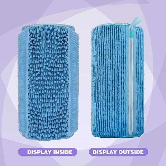 Shoe Washing Machine Bag Deep Clean 2pc Reusable Shoe Cleaning Bags Laundry Shoe Bag for Washer and Dryer Includes 2 Storage Dust Bags for Sneaker Tennis Shoes With Self-locking Zipper Blue