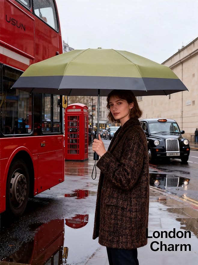 Super Compact Auto Umbrella - Your Lifetime Pocket Companion, UPF 50+ Sun & Rain Protection, Fits Any Purse, Lightweight Travel Essential