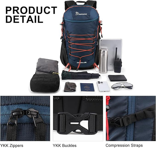 MOUNTAINTOP Hiking Backpack,25/30L Camping Backpack, Men Women Hiking Daypack Lightweight Travel Backpack for Climbing