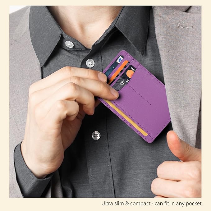 Oak Leathers Leather Slim Minimalist Wallet for Men & Women RFID Front Pocket Leather Card Holder Wallets