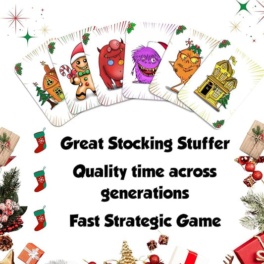 Kids Christmas Stocking Stuffers. Homebound Monsters – Christmas Edition. Small Stocking Stuffers for Kids 8-12. Easy and Fun Family Card Games and Winter Getaways. 2 Players
