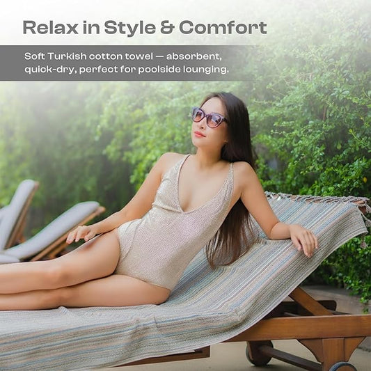 Refinery No. 1 Turkish Beach Towel, Oversized Quick Dry Lightweight, Sand Free, Pool and Swim Towel (Mint)