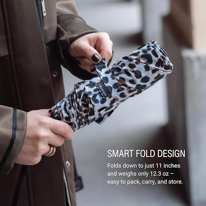 Knirps A.200 Medium Duomatic Windproof Umbrella for Adults – Automatic Open Close 38.5" Canopy, Travel Case Included