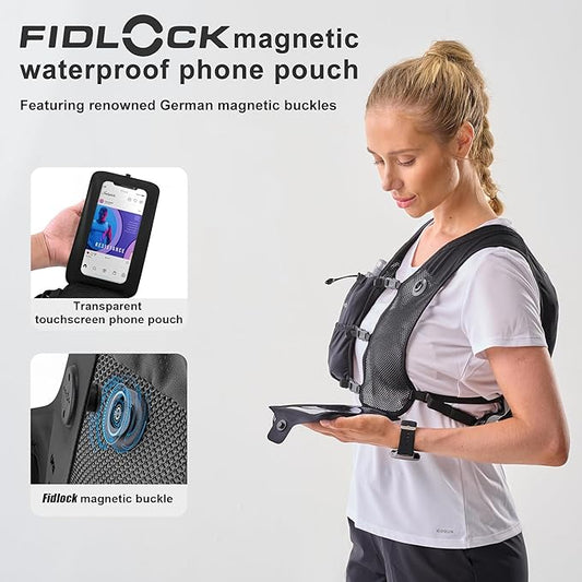 Running Vest with 350 ML TPU Soft Flask, Small Running Water Vest -Adjustable Chest Straps, Lightweight Hydration Vest Pack for Trail Marathon Hiking Cycling for Women Men Mini