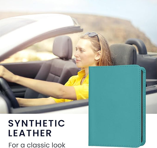 kwmobile Registration and Insurance Holder - Car Document Holder for Vehicle Documents and Cards - PU Leather - Black