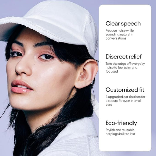 Loop Engage 2 Ear Plugs, Everyday 16 dB Noise Reduction Earplugs with Clear Speech for Social Gatherings, Work, Conversation, Parenting & Noise Sensitivity Relief, Clear