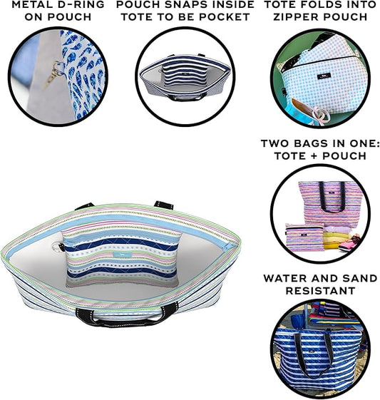 SCOUT Plus 1 Foldable Travel Bag, 2 Bags in 1, Tote Folds into Zipper Pouch