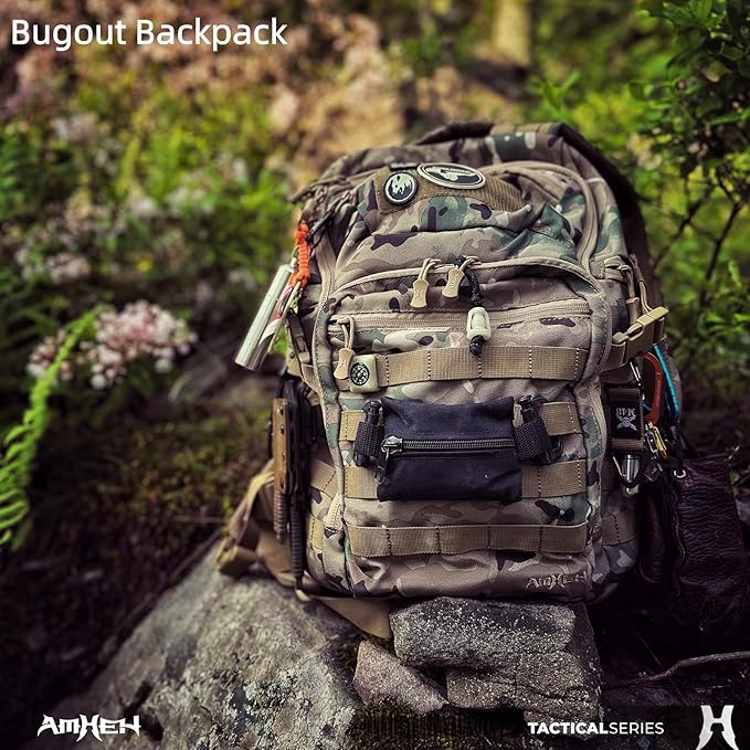 32L Military Tactical Backpack - Rugged Molle Assault Pack Fits 17 Inch Laptop for Survival Hiking Outdoor Travel Work (Camo)