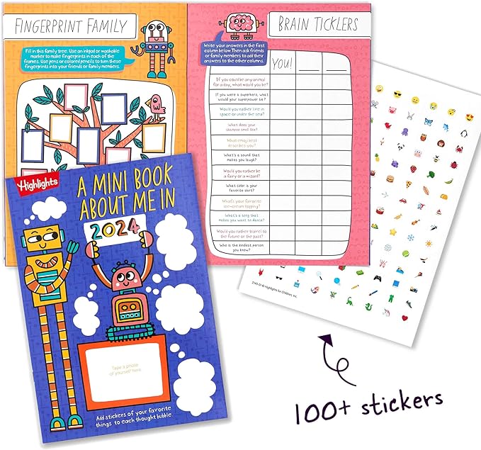 Highlights for Children Fun 2024 Puzzle Books for Kids Ages 6 and Up, 4-Book Set of Brain Teasers, Mazes, Word Puzzles and More Travel-Friendly Screen Free Brain-Boosting Activities