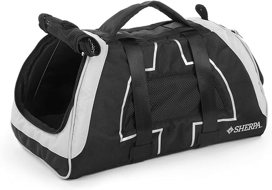 Sherpa Forma Frame Crash-Tested Travel Pet Carrier, Airline Approved & Guaranteed On Board - Black, Medium