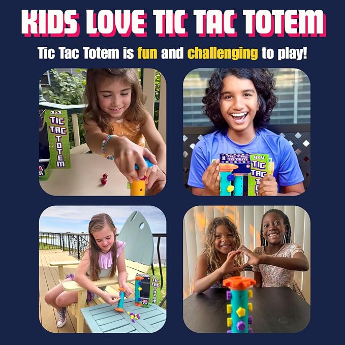 Challenge Your Mind with Tic Tac Totem: 3D Tic Tac Toe Travel Game & Brain Game for Strategy Enthusiasts, Ages 6+ (3x3)