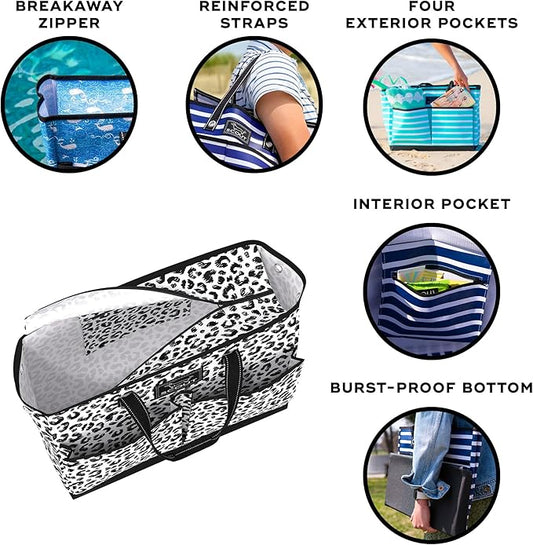 SCOUT Ben Pocket Tote - Large Multi-Use Tote Bag for, Nurses, Teachers, and Moms, 5 Pockets for Organizing, Breakaway Zipper