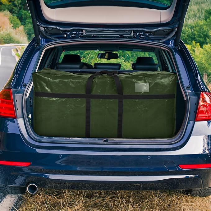 4 Pcs 66 Gallon Large Moving Bags with Zipper and Handles Foldable Storage Duffle Bags Heavy Duty Extra Large Totes for College Dorm Travel Clothes Blankets Bedding (4 Colors)