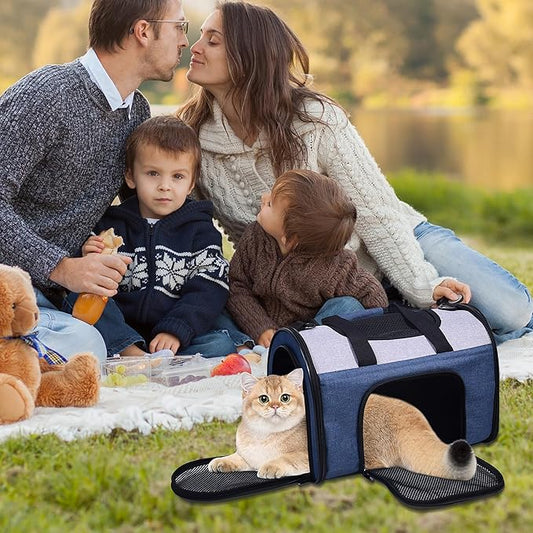 JESPET Soft-Sided Kennel Pet Carrier for Small Dogs, Cats, Puppy, Airline Approved Cat Carriers Dog Carrier Collapsible, Travel Handbag & Car Seat