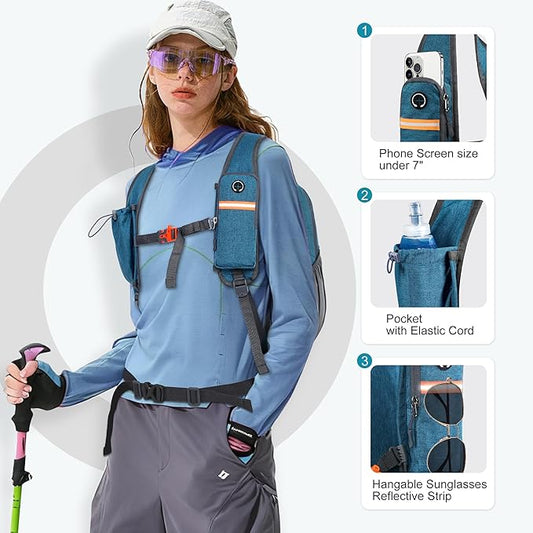 FIORETTO 20L Hiking Backpack for Women Men Mini Packable Backpack Lightweight Small Daypack for Camping Travel Outdoor, Turquoise