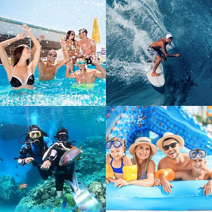 IPX8 Floating Waterproof Dry Bag 2-Pack,7.2 Inch Waterproof Phone Pouch for iPhone 16/15/14 Pro Max Galaxy S24/S23 Adjustable Lanyard + Wrist Strap Beach Swimming Travel Essentials