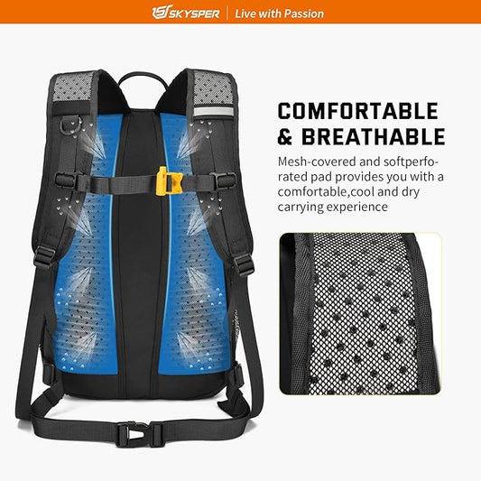 SKYSPER Small Hiking Daypack, 20L Lightweight Travel Backpacks Day Hike Pack with Waist Strap for Women Men
