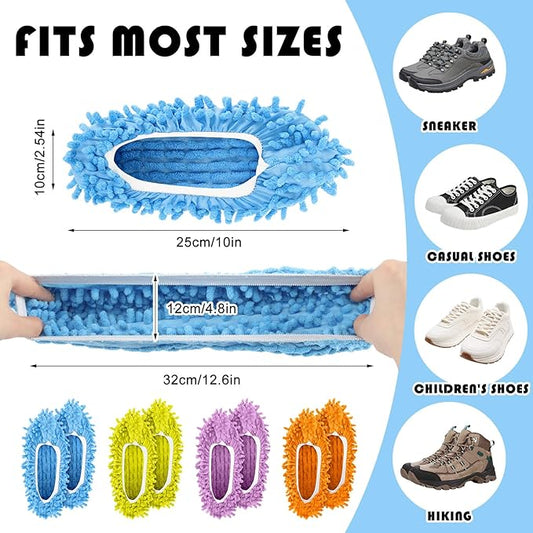 8 Pack Shoe Washing Machine Bag Chenille Shoe Laundry Bag 360° Deep Cleaning Reusable Sneaker Bags for Washing Machine Sneakers Slippers, 4 Colors
