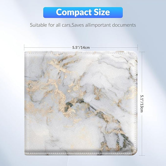 Car Registration and Insurance Card Holder,Vehicle Glove Box Car Organizer,Accessories Case for Storing Driving Licences, Cards, Documents