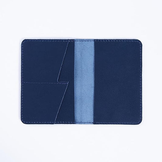 INCARNE Leather Passport Cover - Passport Wallet - Passport Sleeve with Card Slots & Note Compartment, Classic Blue
