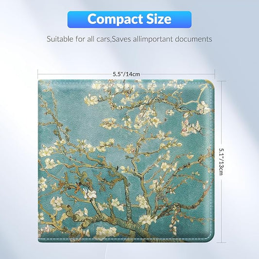 Car Registration and Insurance Card Holder,Vehicle Glove Box Car Organizer,Accessories Case for Storing Driving Licences, Cards, Documents