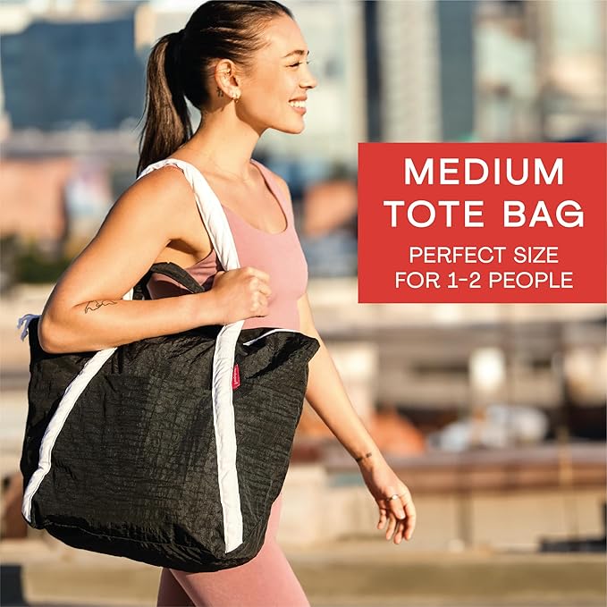 Bodysurf Beach Bags Waterproof Sandproof - Packable Foldable Nylon Zipper Tote Bag for Travel Lightweight, Pool, Boat, Cruise