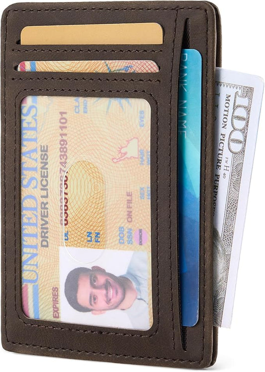 Espera Slim Minimalist Wallet for Men and Women, RFID Blocking Credit Card Holder, Thin Front Pocket Travel ID Case, Gifts for Men